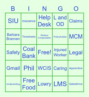 Pinnacol Bingo Card