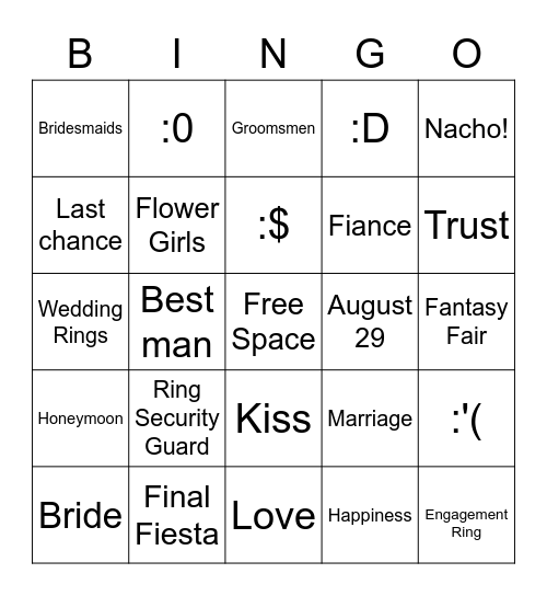 Nacho Bingo Card