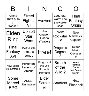 Ganesha Fan Club - E3 Bingo Card