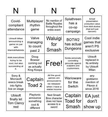 Hopes that live on the fringes of reality Bingo Card