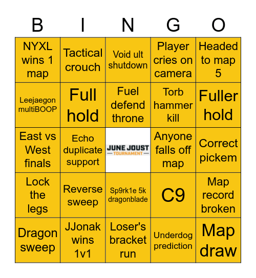 June Joust Bingo Card