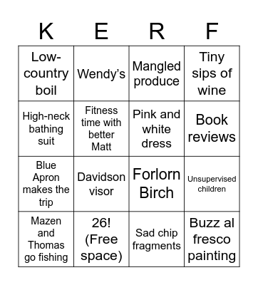 Kath Does #BHIBOSSBABE Bingo Card