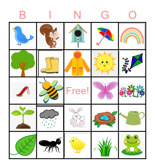 Spring BINGO Card