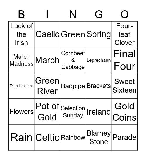 March Bingo Card