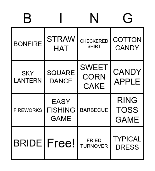 JUNE ´S PARTY CNA Bingo Card