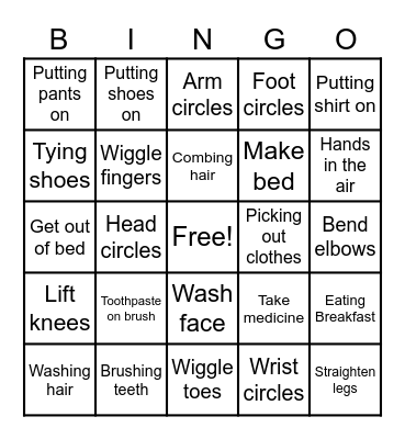 ADL Bingo Card