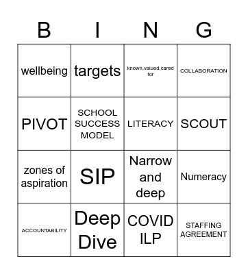 SPC Conference  Bingo Card
