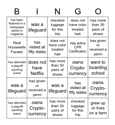 OLAPLEX BINGO Card