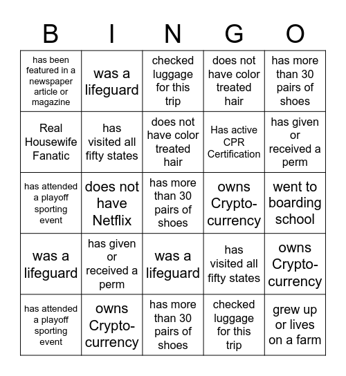OLAPLEX BINGO Card