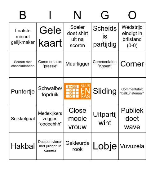 Ek 2021 Bingo met Suus en Sas Bingo Card