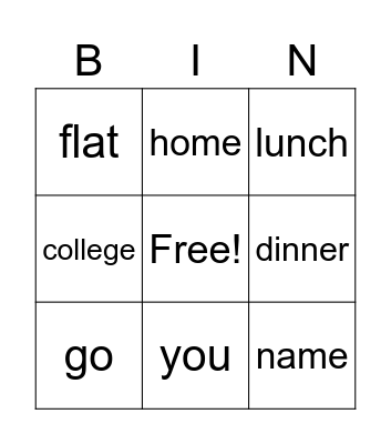 ESOL Literacies Bingo Card