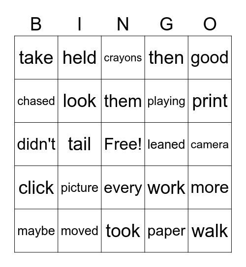 Pictures of Hugs Bingo Card