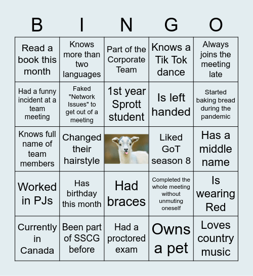 Random Bingo Card