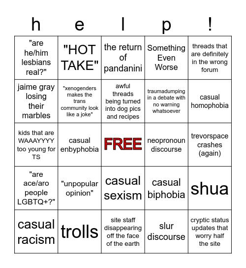 Summer 2021 Bingo Card