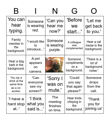 Conference call Bingo Card