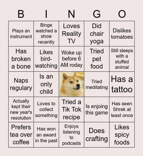 Random Bingo.2 Bingo Card