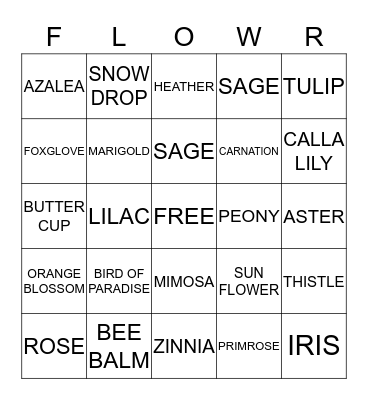 SPRING BINGO Card