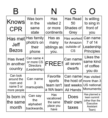 CS St. Patricks Day Celebration, 2015 Bingo Card