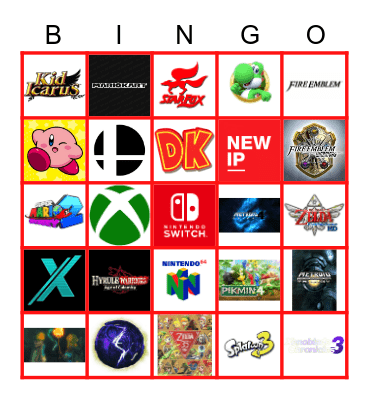 Nintendo E3 2021 Bingo Card