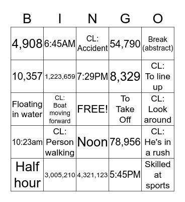 ASL Bingo Card