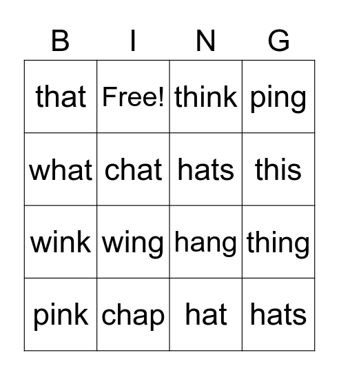 Review Bingo Card