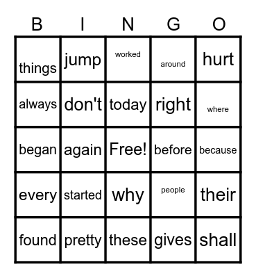 DAISY GROUP Bingo Card