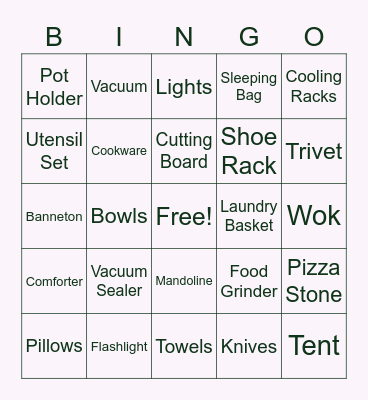 Hayley's Bridal Shower Bingo! Bingo Card