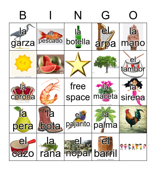 Loteria Mi Pueblito Bingo Card