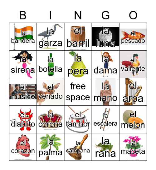 Loteria Mi Pueblito Bingo Card