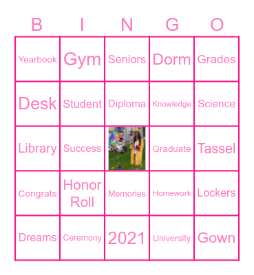 Grad Bingo! Bingo Card