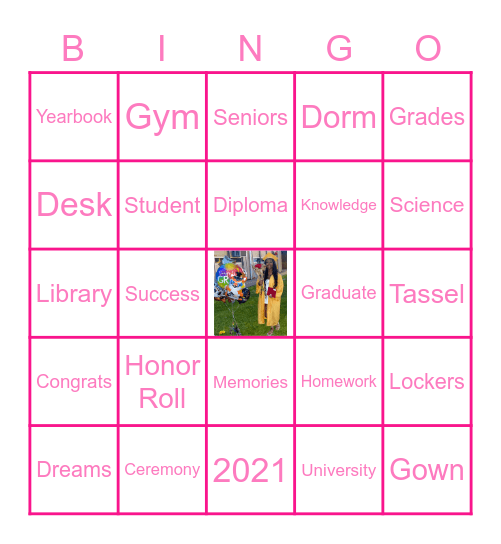 Grad Bingo! Bingo Card