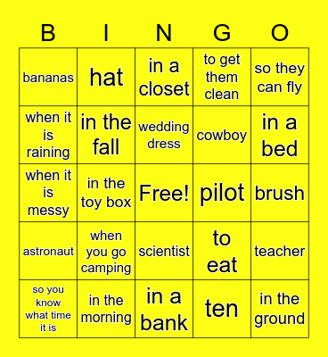 Combo Bingo Card