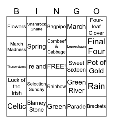 March Bingo Card