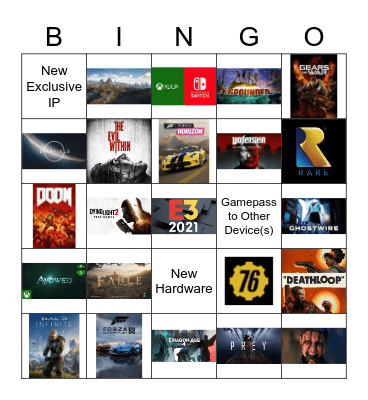 XBOX/Bethesda Bingo Card