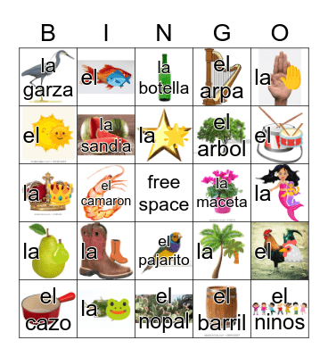 Loteria Mi Pueblito Bingo Card