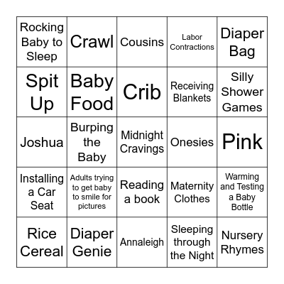 Life's Better at the Lake Baby Shower Bingo Card