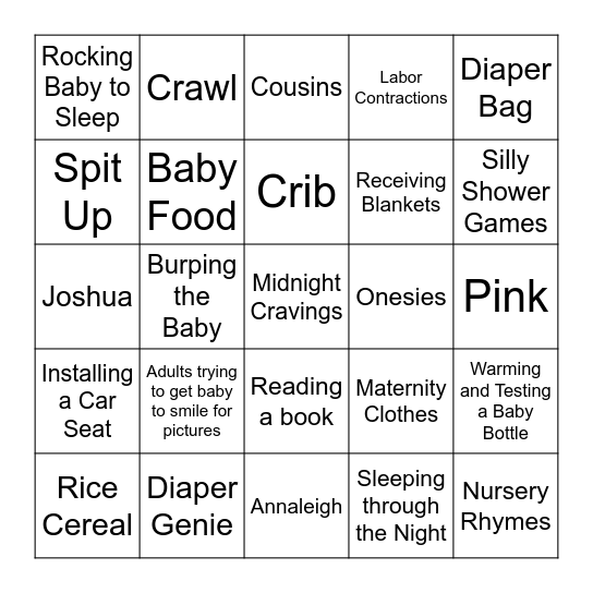 Life's Better at the Lake Baby Shower Bingo Card