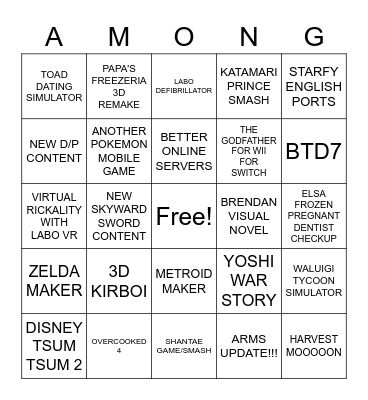 Unspeakable Eldritch Abomination Bingo Card