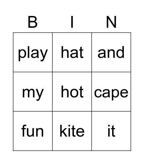 SS4 Achievement Ceremony Bingo Card