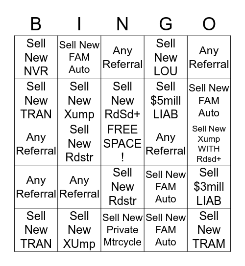 Autoplan Sales BINGO! Bingo Card