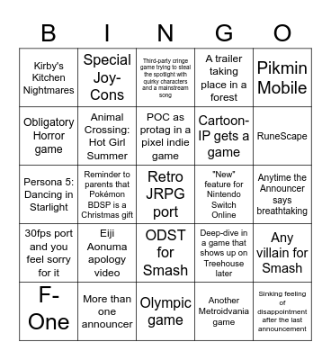 NDIRECT Bingo Card