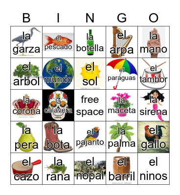 Loteria Mi Pueblito Bingo Card