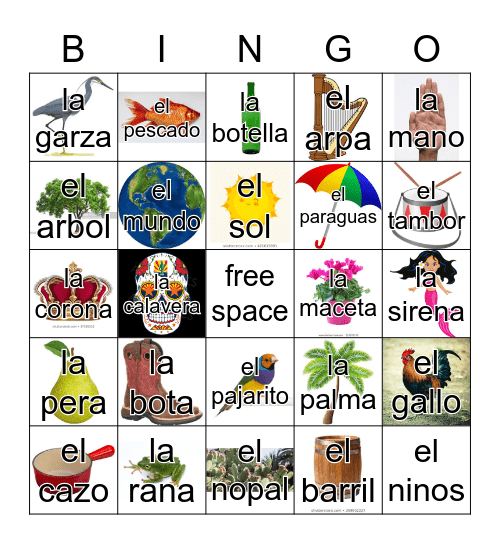 Loteria Mi Pueblito Bingo Card