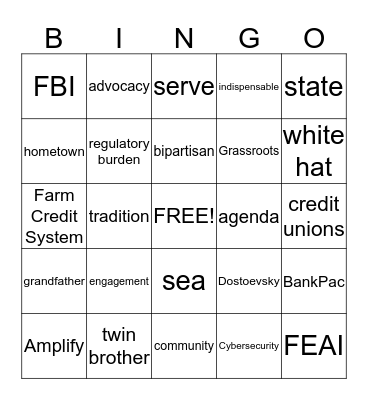 GR Summit BINGO Card