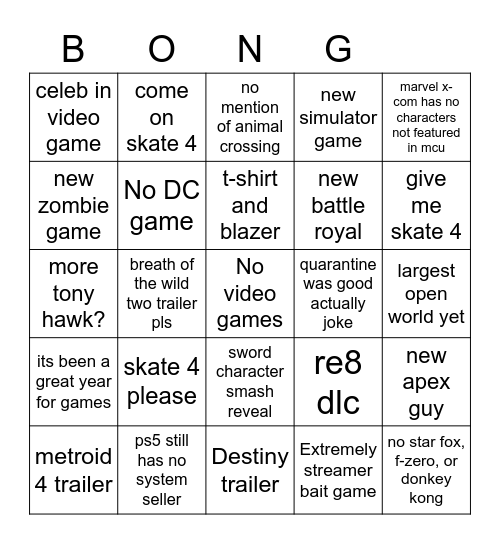 Electronic Egaming Expo Bingo Card