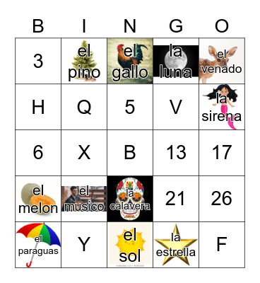 Loteria Mi Pueblito Bingo Card
