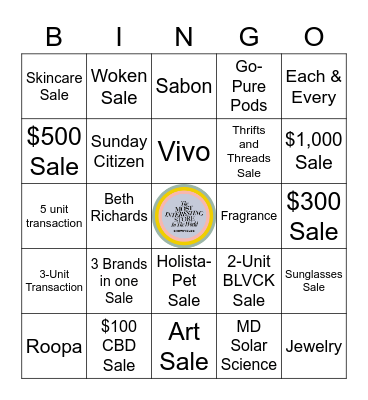 SHOWFIELDS BINGO Card