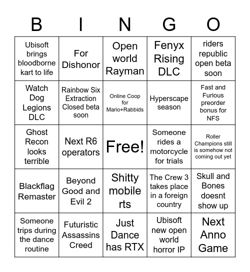 You Be Soft Bingo Card