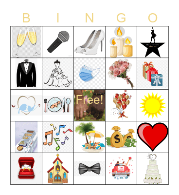 Tina and Manny's Wedding Shower Bingo Card