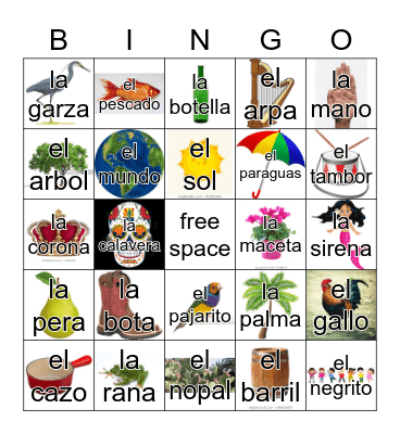 Loteria Mi Pueblito Bingo Card